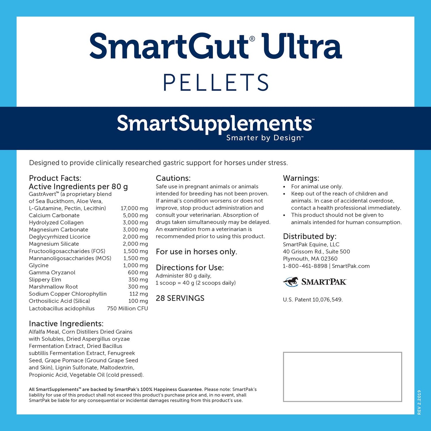 smartequine smartgut ultra pellets, 5lbs