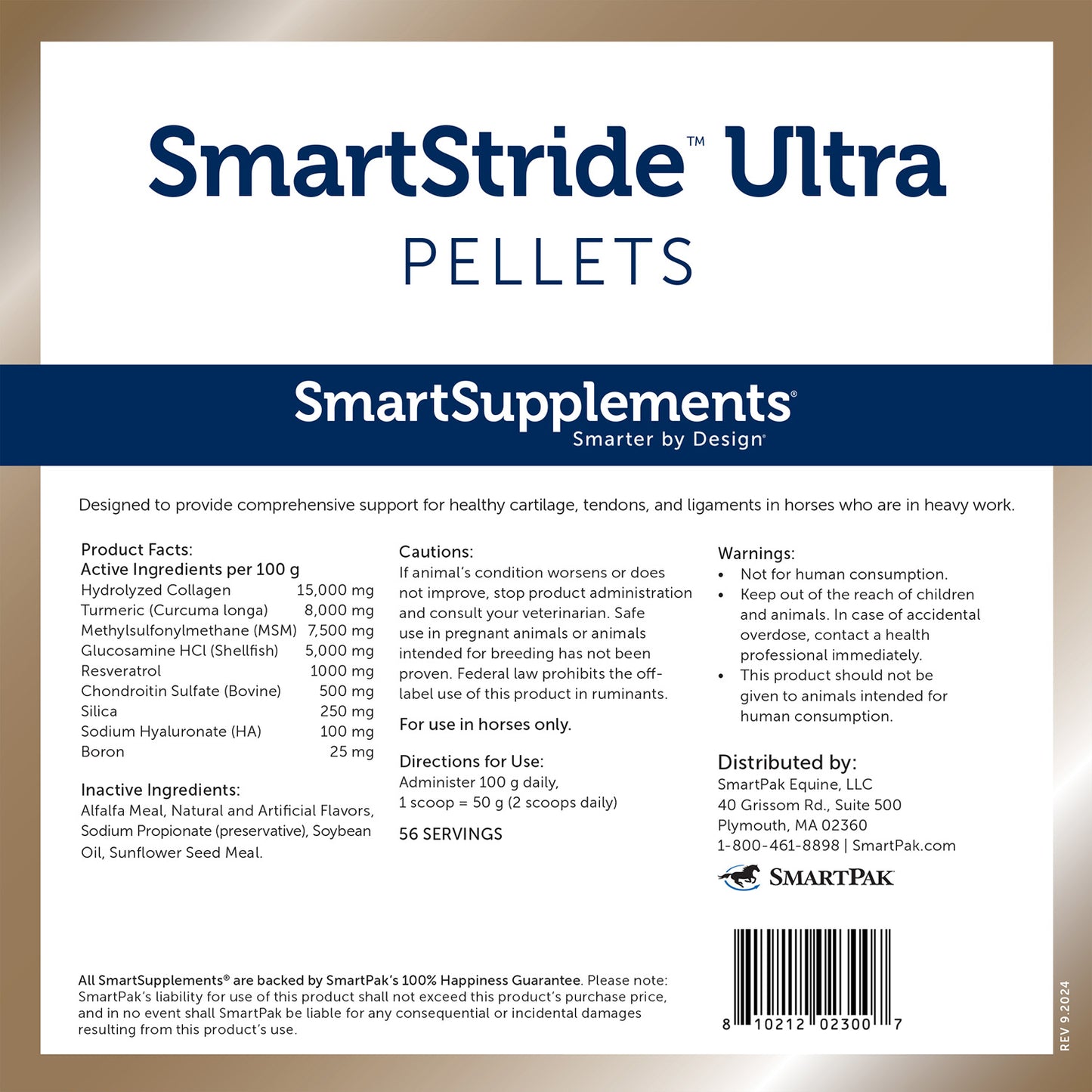 smartequine smartstride ultra pellets, 12.4lb bag