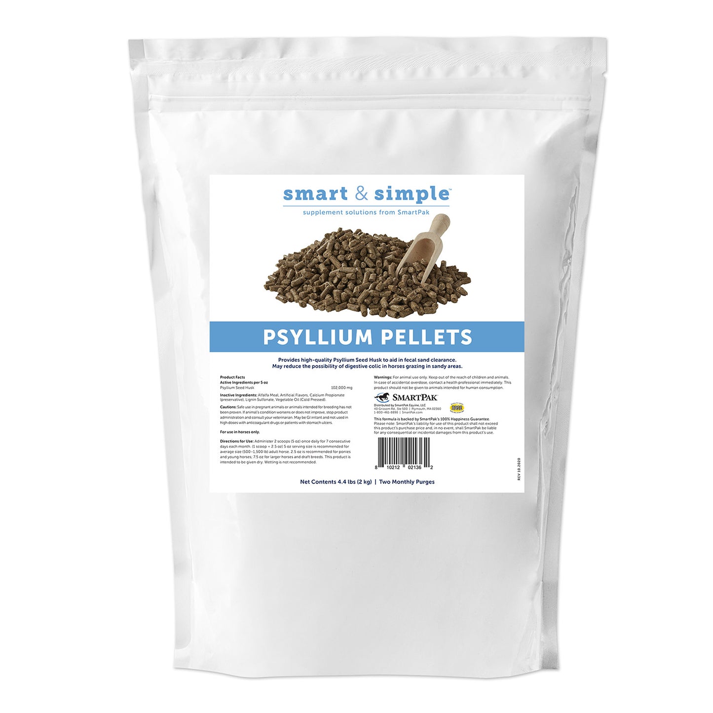 smartequine smart & simple psyllium pellets, 4.4lbs