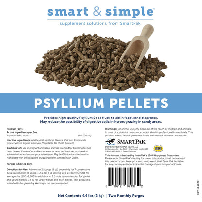 SmartEquine Smart & Simple Psyllium Pellets, 4.4lbs