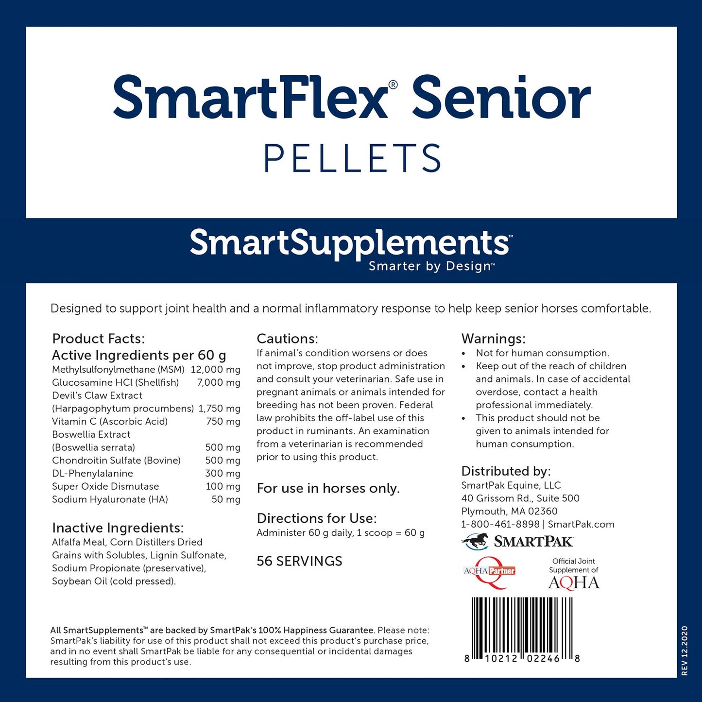 smartequine smartflex senior herb-free pellets