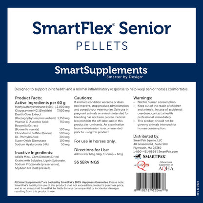 SmartEquine SmartFlex Senior Herb-Free Pellets
