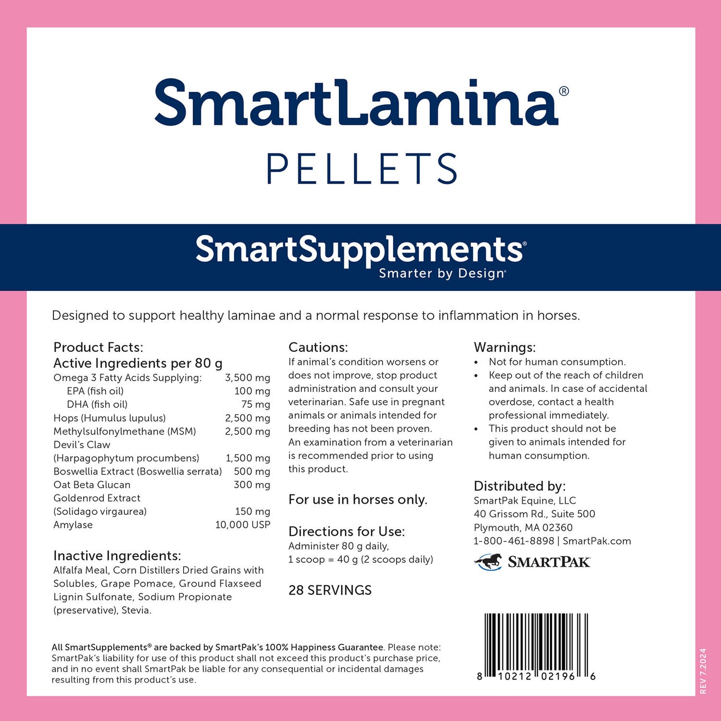 smartequine smartlamina pellets, 5lbs
