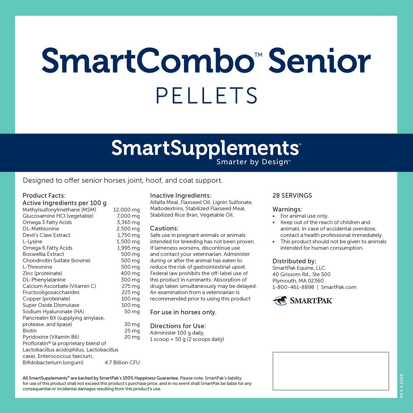 smartequine smartcombo senior pellets, 6.2lbs