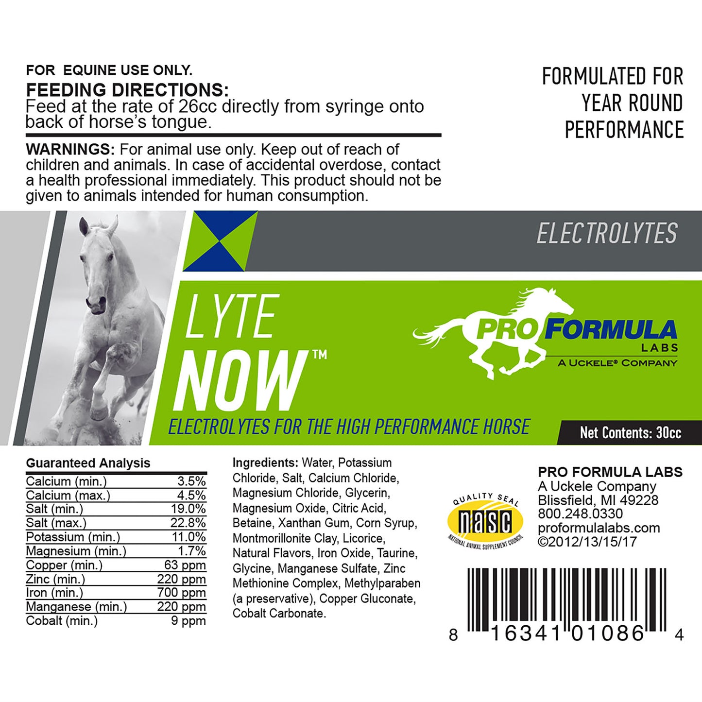 uckele pro formula labs lyte now paste, 30cc