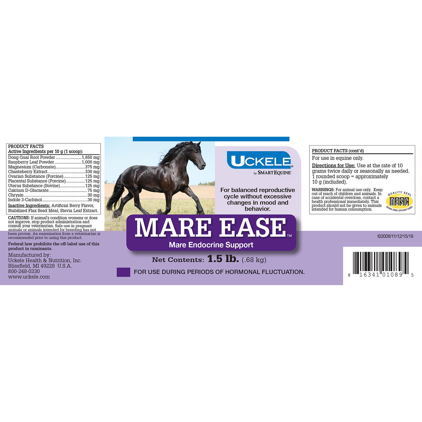 uckele mare ease powder, 1.5lbs