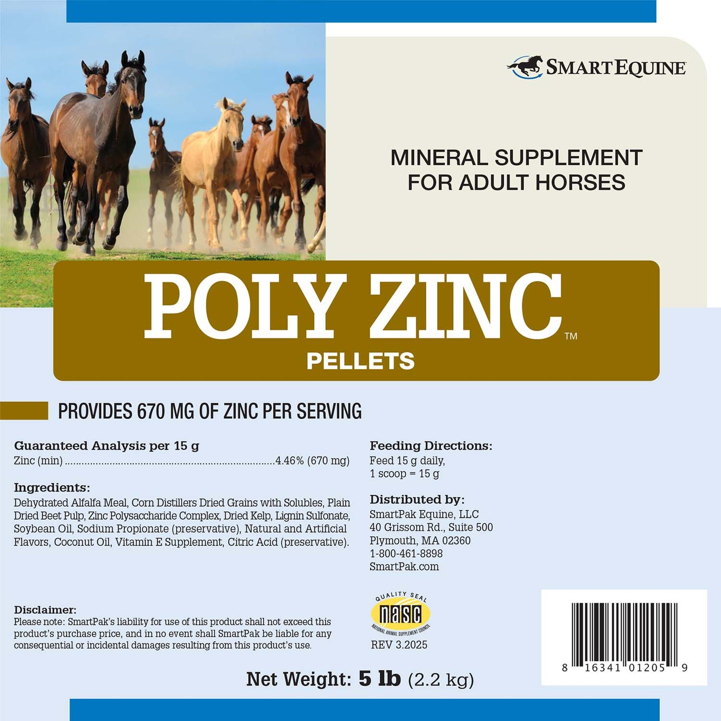 poly zinc pellets