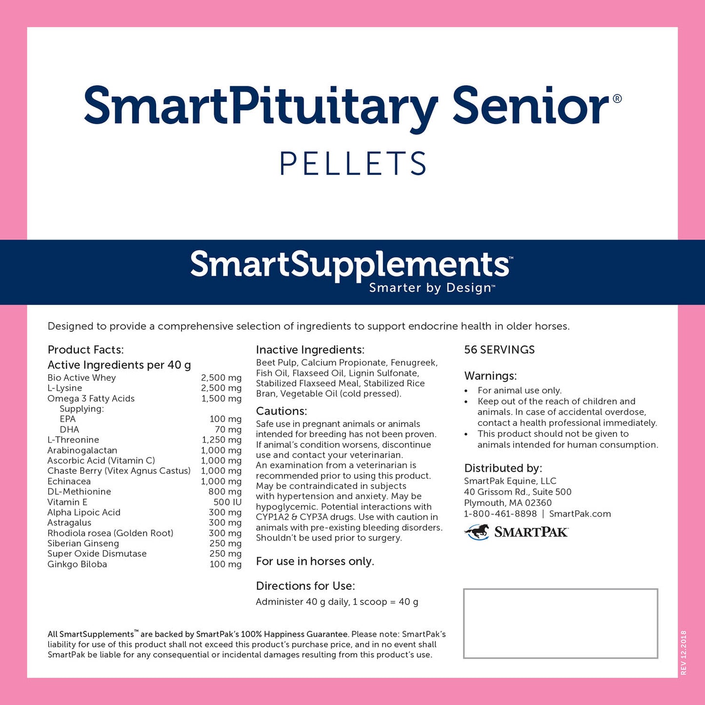 smartequine smartpituitary senior pellets, 5lbs