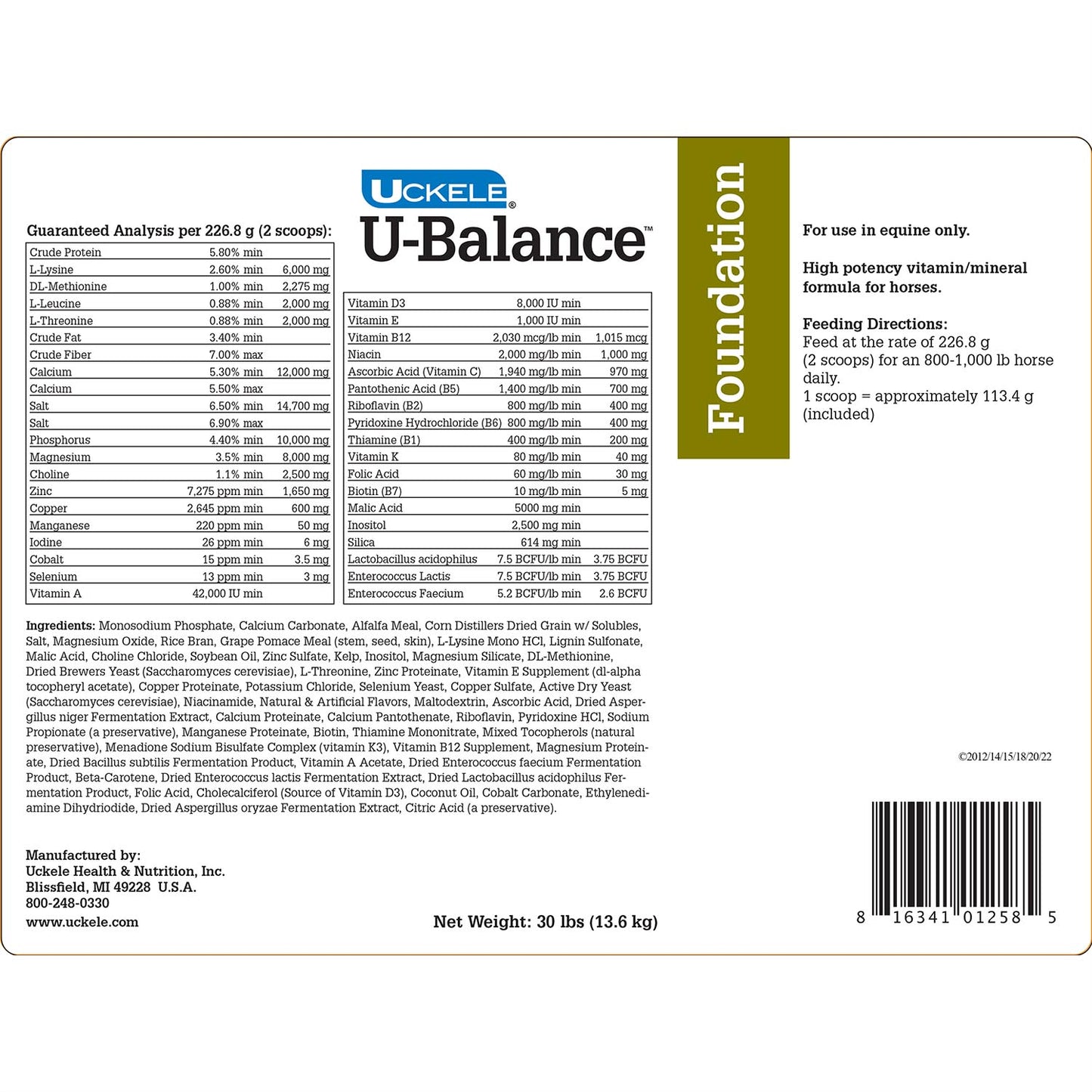 u-balance foundation pellets