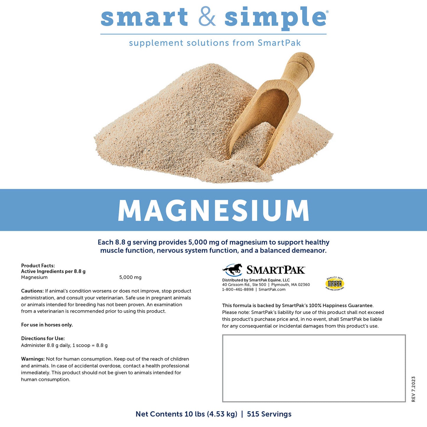 smartequine smart magnesium oxide, 10lbs