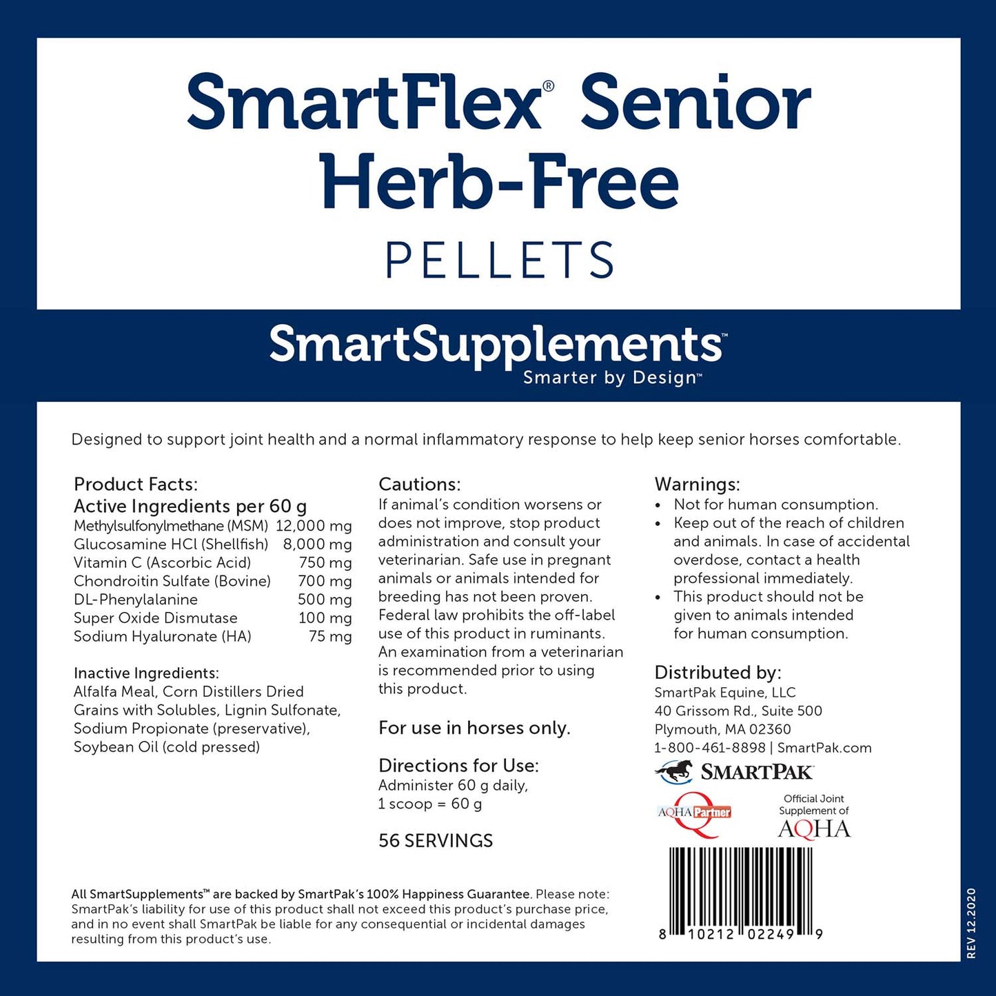 smartequine smartflex senior pellets, 7.4lbs
