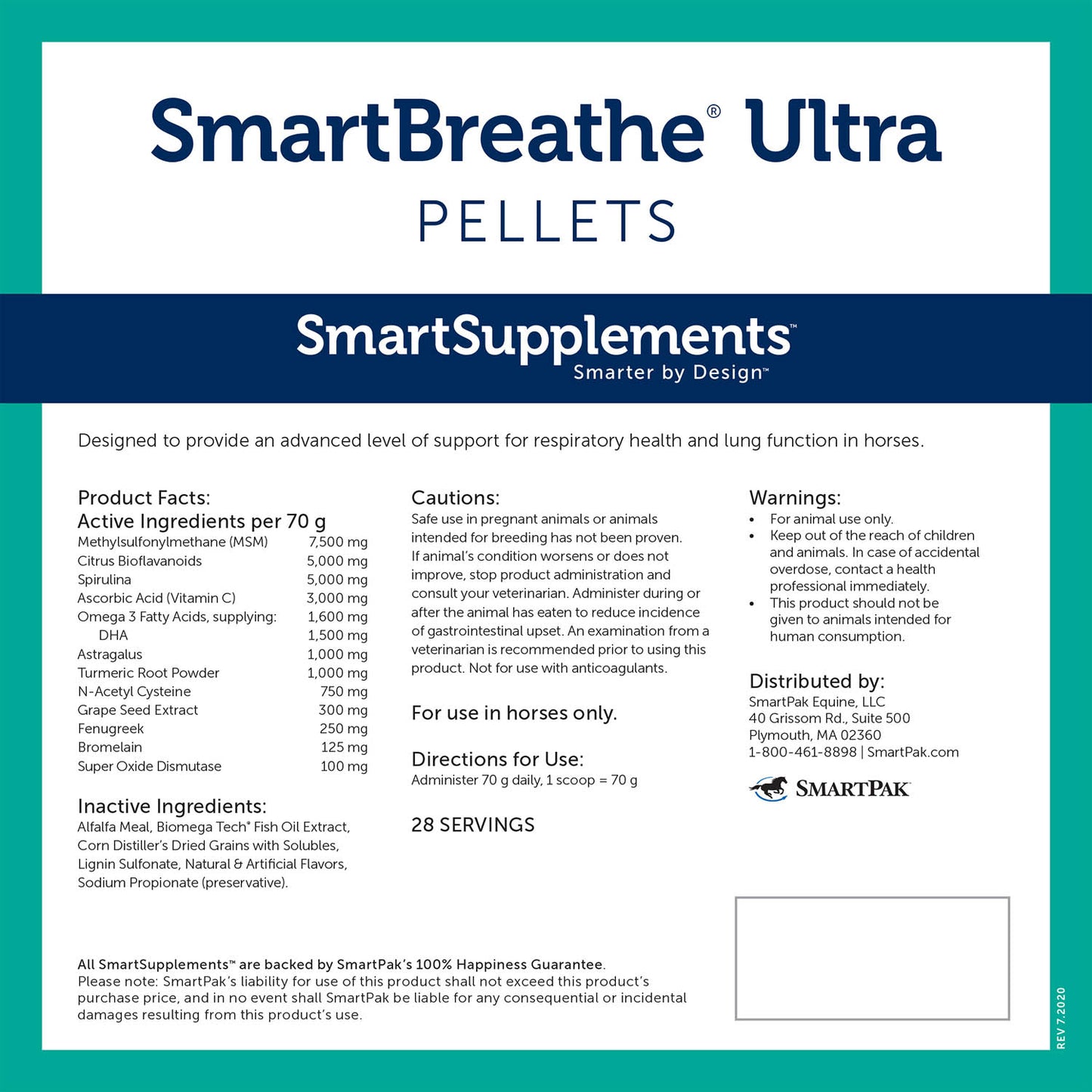 smartequine smartbreathe ultra pellets, 4lb bag