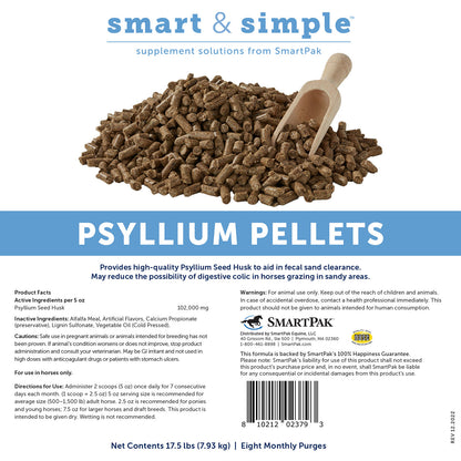 SmartEquine Smart & Simple Psyllium Pellets, 17.5lbs