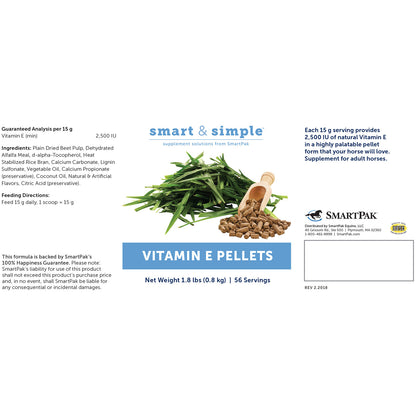 SmartEquine Smart & Simple Vitamin E Pellets, 1.8lbs