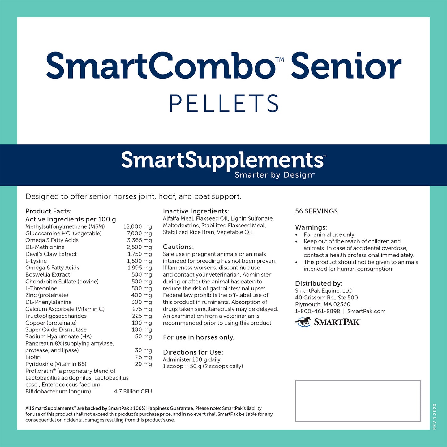 smartequine smartcombo senior pellets, 12.4lbs