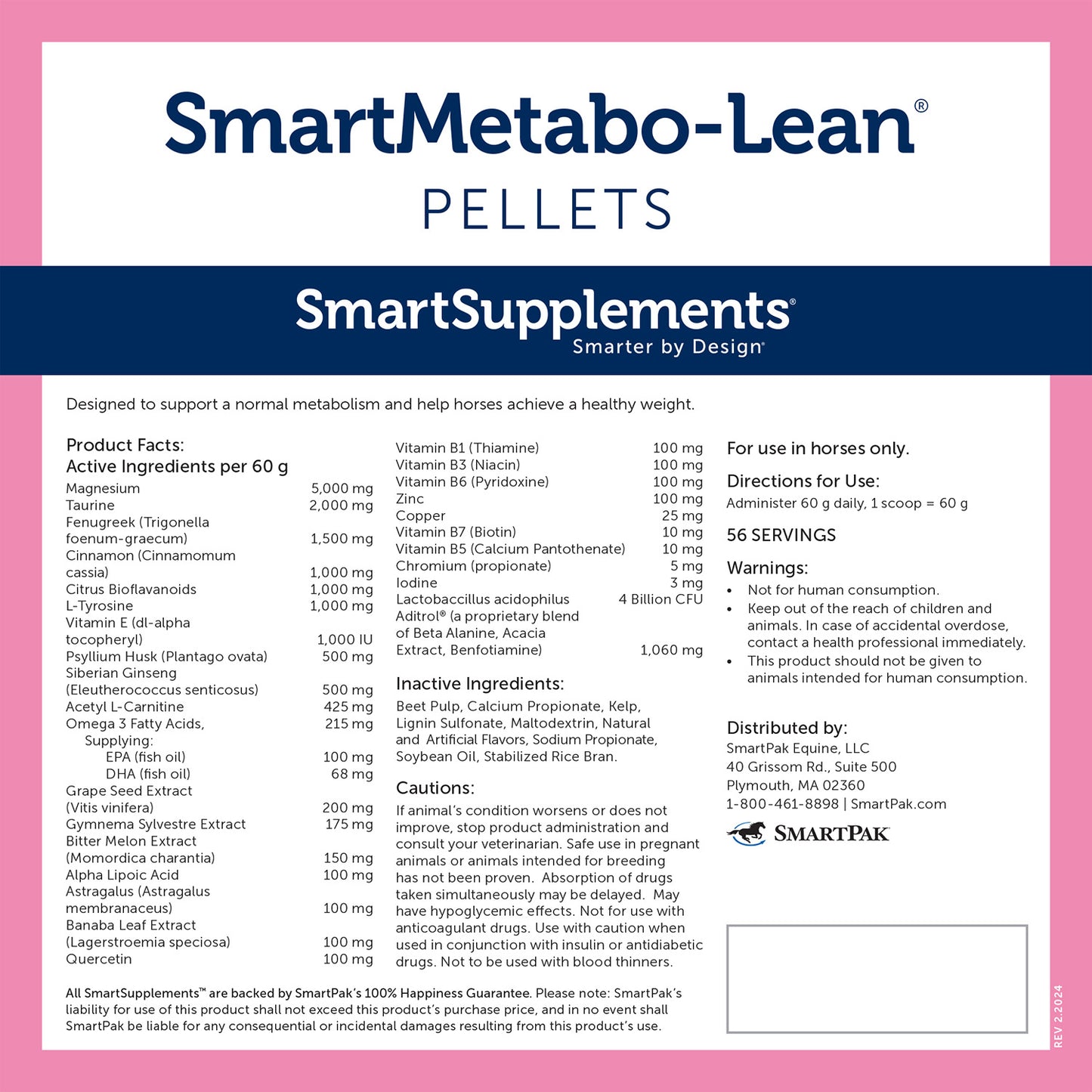 smartequine smartmetabo-lean pellets