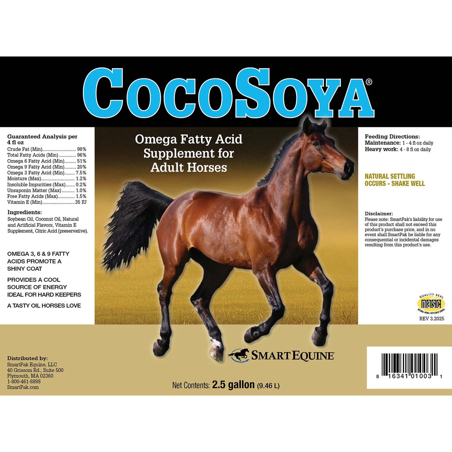 uckele cocosoya, 2.5 gallon