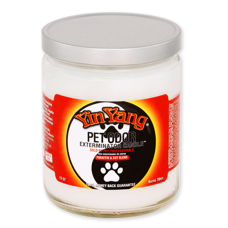 pet odor exterminator candle, yin yang, 13 oz