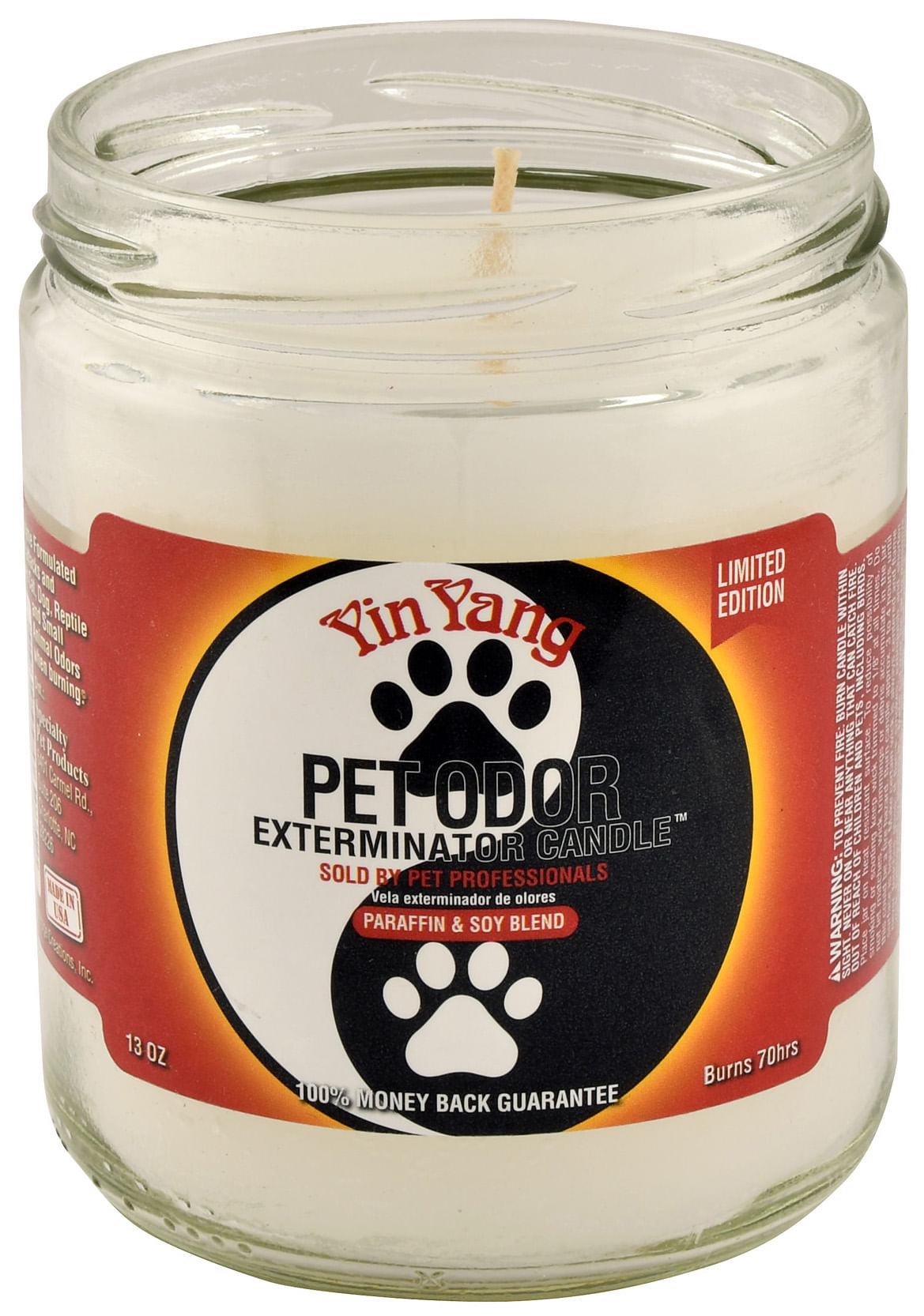 pet odor exterminator candle, yin yang, 13 oz