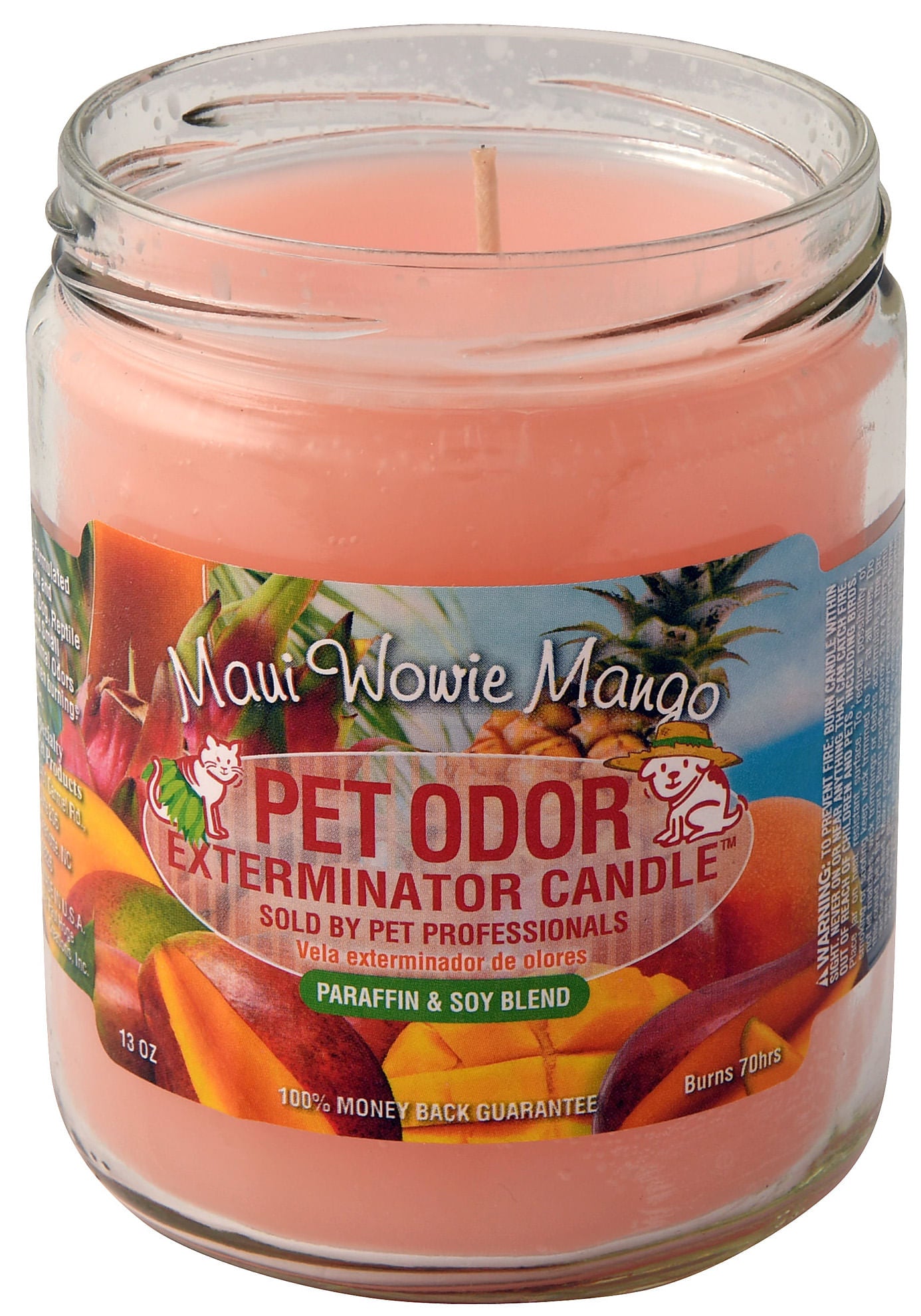 pet odor exterminator candle, maui wowie mango, 13 oz