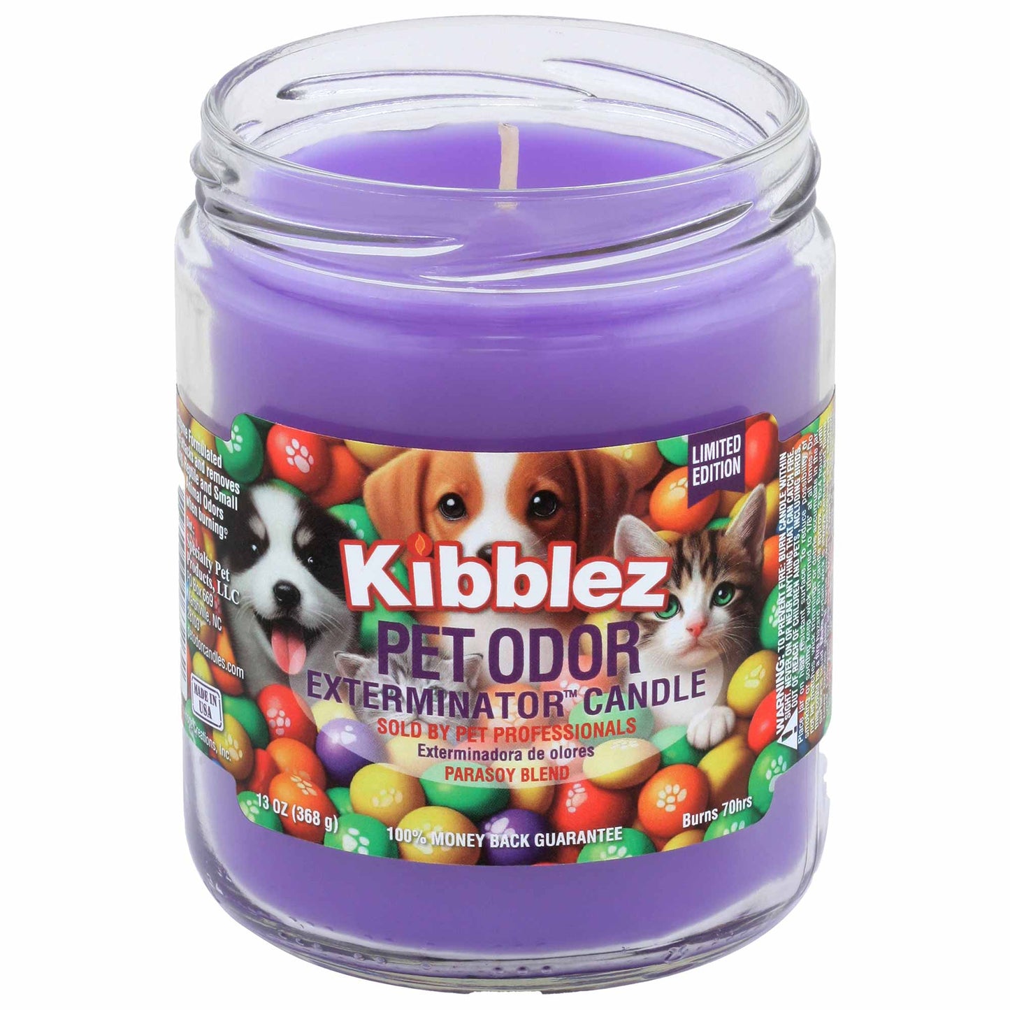 pet odor exterminator candle, kibblez, 13 oz