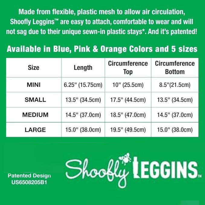 shoo fly leggins, small, set of 4 color: orange
