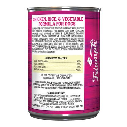 SINGLE Triumph Dog Food, Chicken/Rice/Veg Formula, 13.2 oz
