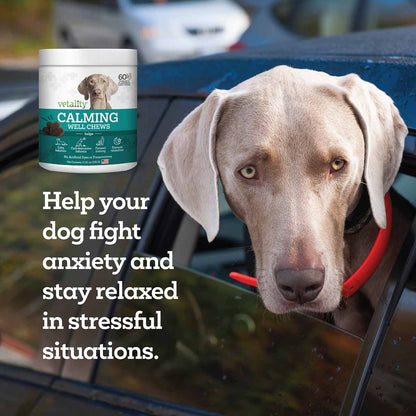 60 ct Vetality Triple Action Calming Sniffer Soft Chews for Dogs, Chicken