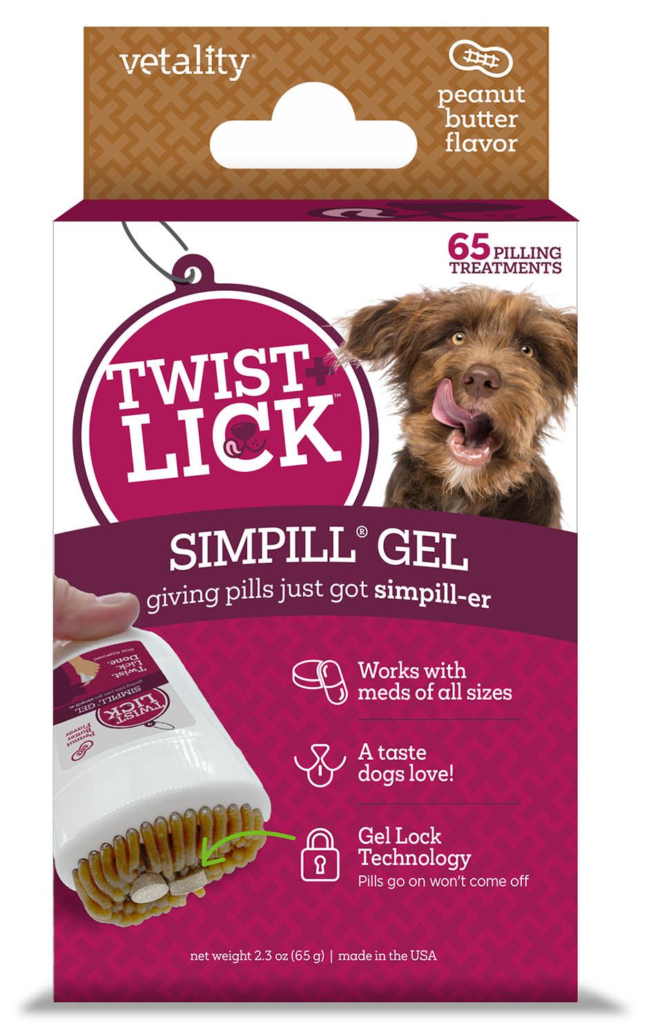 twist & lick simpill peanut butter flavor
