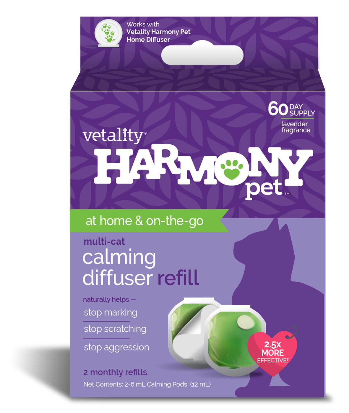 harmony pet calming home diffuser refills for cats 2ct