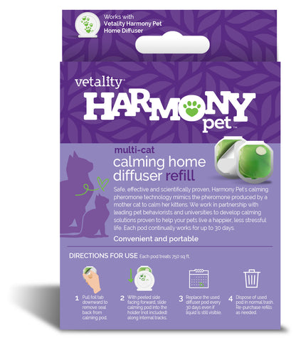 Harmony Pet Calming Home Diffuser Refills for Cats 2ct