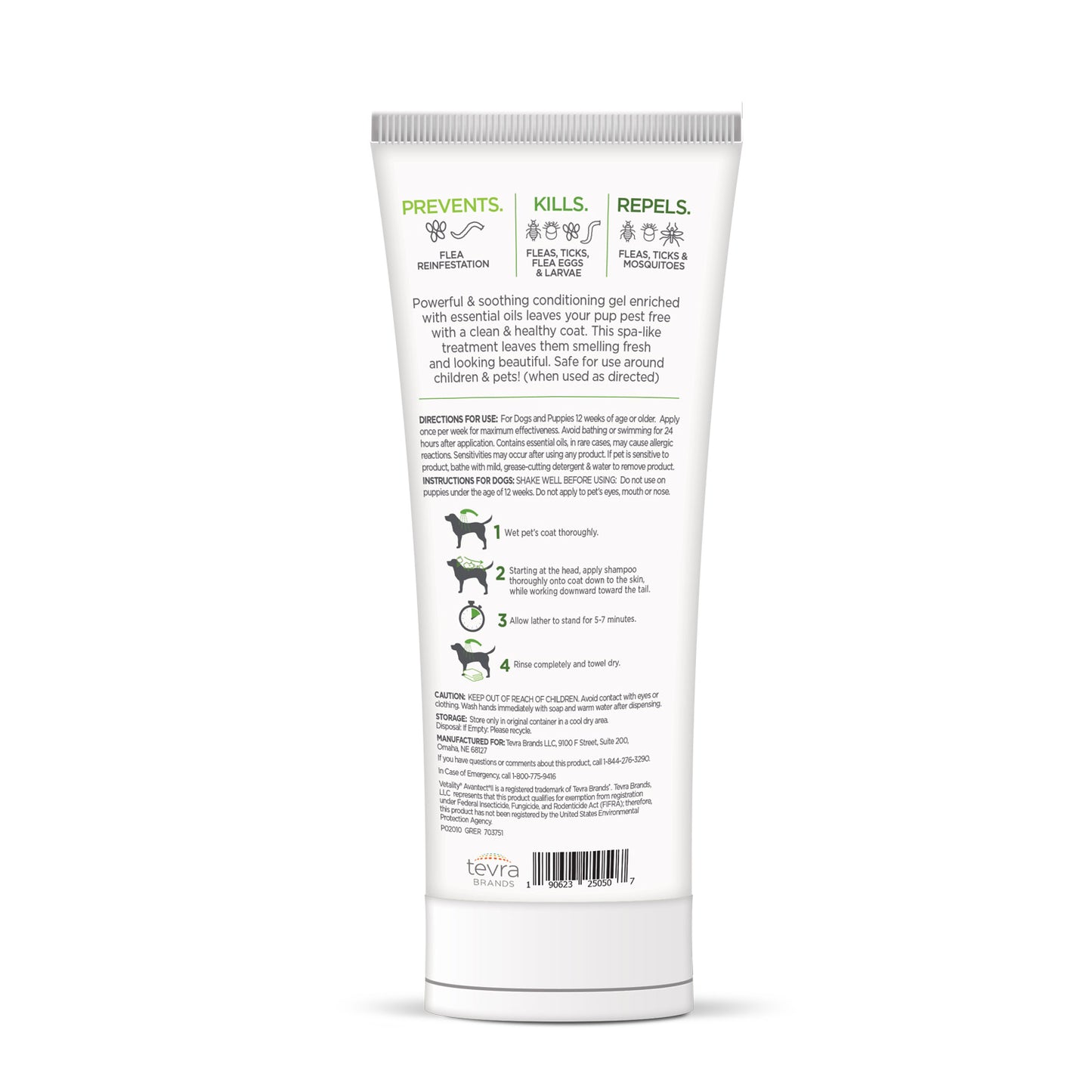vetality avantect ii flea & tick shampoo for dogs
