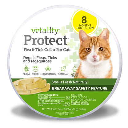 Vetality Protect Flea & Tick Collar for Cats