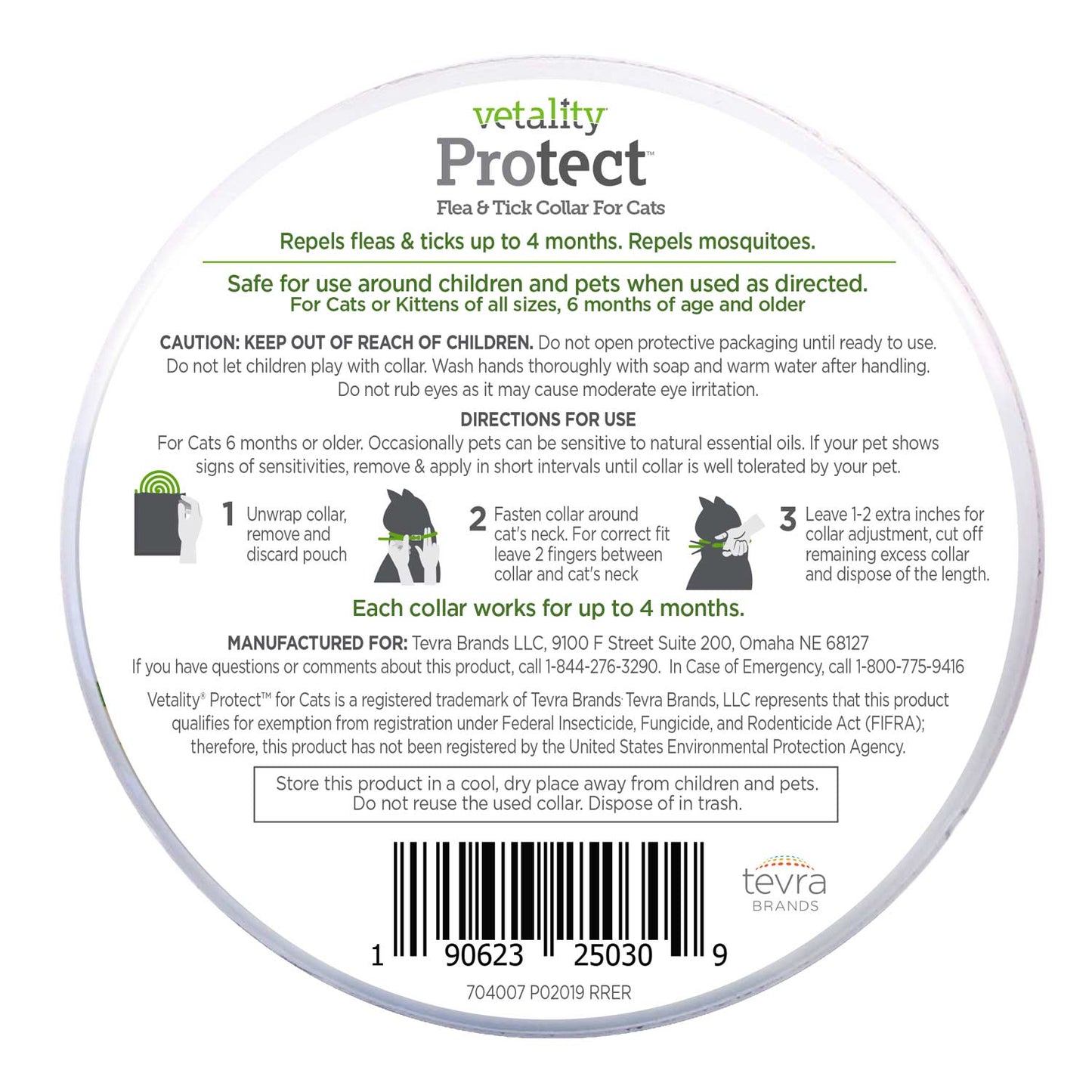 vetality protect flea & tick collar for cats