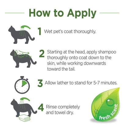 Vetality Naturals Flea & Tick Conditioning Shampoo for Cats