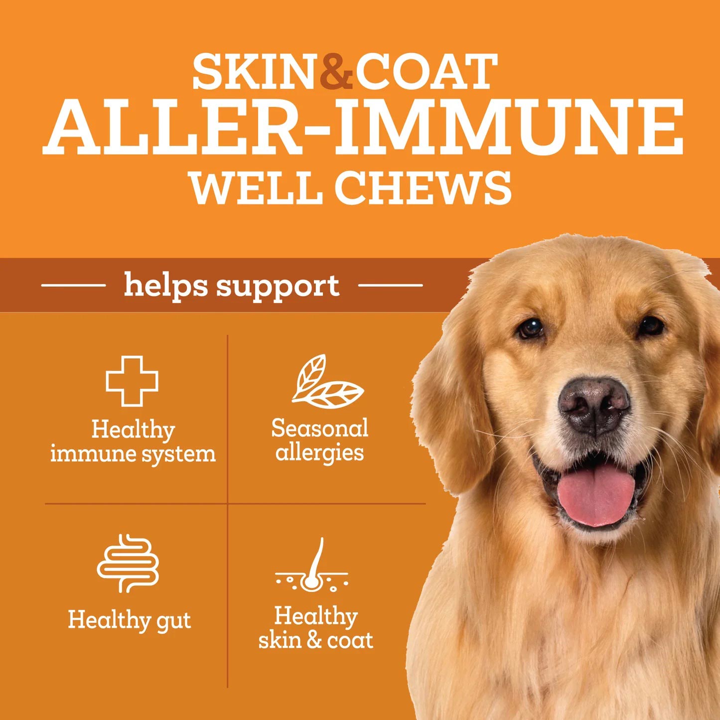 vetality aller-immune skin & coat well chews for dogs (in canister)