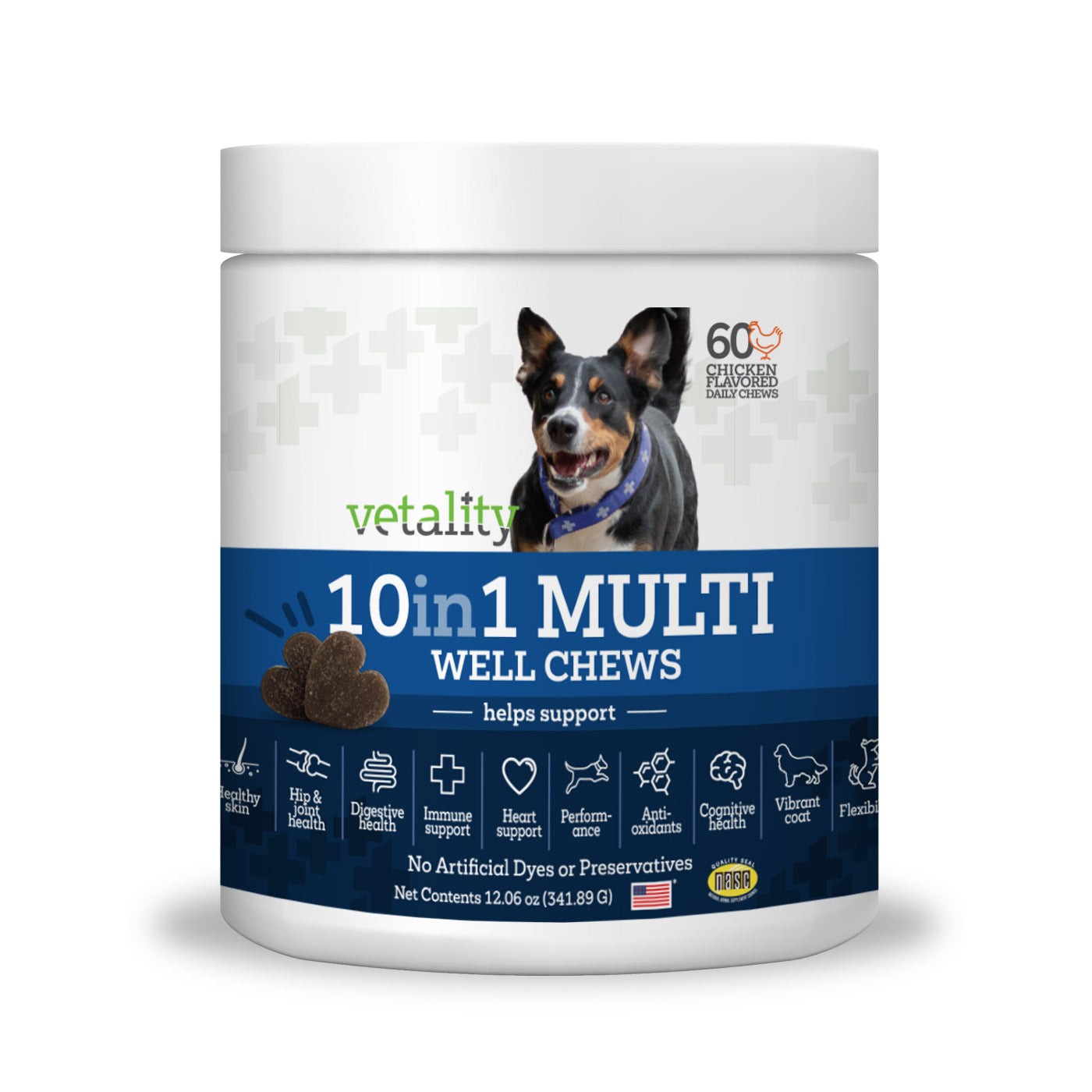 vetality 10in1 multi well chews for dogs