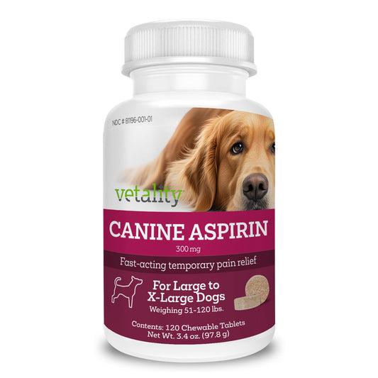 Vetality Canine Aspirin for Larger-XL Dogs 51-120 lbs