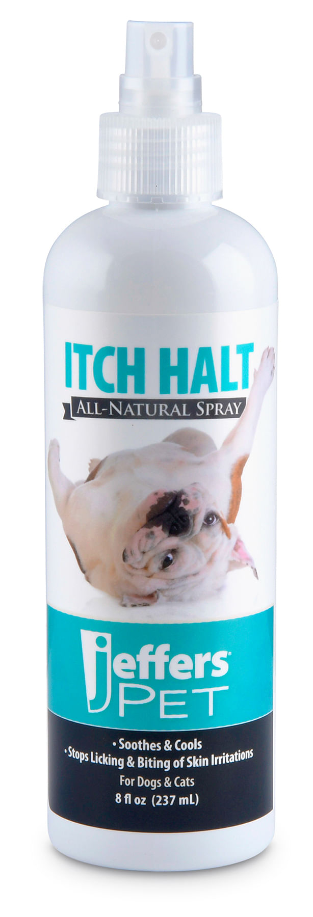 jeffers pet itch halt all natural spray for dogs & cats – gentle, fast drying, travel friendly grooming spray with essential oils – soothes and refreshes pets, 8 oz