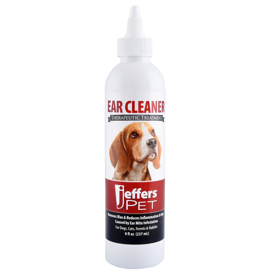 Jeffers Pet Ear Cleaning Solution for Dogs, Cats & Puppies, 8 oz – Aloe Vera Ear Wash for Wax & Odor Removal, Itchy Ear Comfort, Routine Ear Hygiene, Home Grooming, Travel Friendly Pet Care