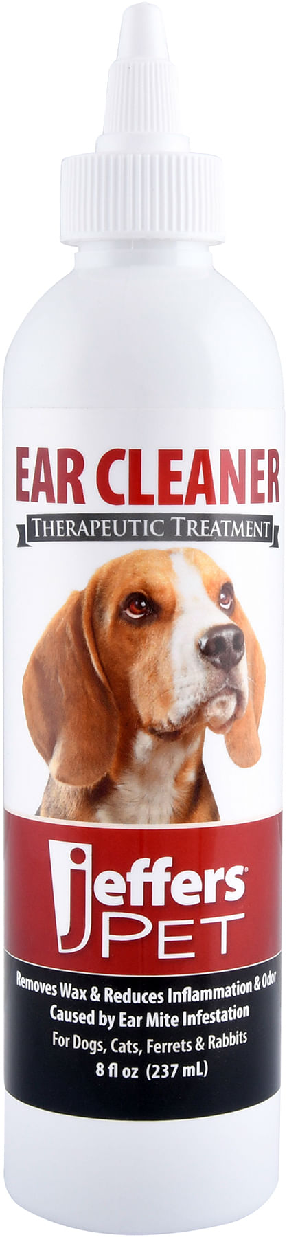 jeffers pet ear cleaning solution for dogs, cats & puppies, 8 oz – aloe vera ear wash for wax & odor removal, itchy ear comfort, routine ear hygiene, home grooming, travel friendly pet care