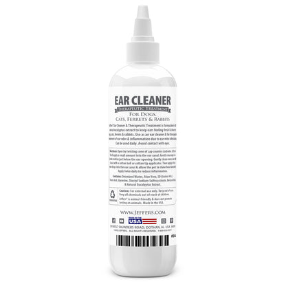 Jeffers Pet Ear Cleaning Solution for Dogs, Cats & Puppies, 8 oz – Aloe Vera Ear Wash for Wax & Odor Removal, Itchy Ear Comfort, Routine Ear Hygiene, Home Grooming, Travel Friendly Pet Care