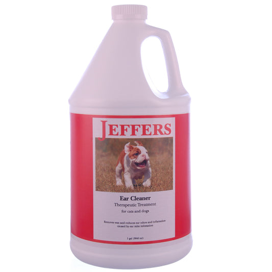 Jeffers Pet Ear Cleaning Solution for Dogs, Cats & Puppies, 128 oz – Aloe Vera Ear Wash for Wax & Odor Removal, Itchy Ear Comfort, Routine Ear Hygiene, Home Grooming, Travel Friendly Pet Care
