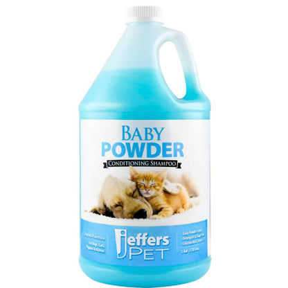 Jeffers Baby Powder Scent Conditioning Shampoo for Dogs, Cats, Puppies & Kittens – Gentle, Soap Free Formula with Natural Oils – Odor Eliminating, Safe Coat Care, Hypoallergenic Pet Shampoo,  1 Gal