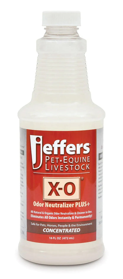 Jeffers X-O Pet Odor Neutralizer Plus & Cleaner Concentrate, 16 oz - Non Enzyme, Multi-Surface Deodorizer with Light Fresh Scent for Dogs, Cats, Horse & People, Urine Odor Remover, Makes 1 Gallon