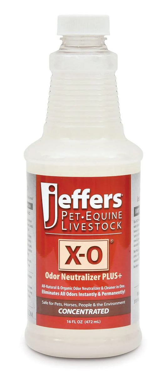 Jeffers X-O Pet Odor Neutralizer Plus & Cleaner Concentrate, 16 oz - Non Enzyme, Multi-Surface Deodorizer with Light Fresh Scent for Dogs, Cats, Horse & People, Urine Odor Remover, Makes 1 Gallon