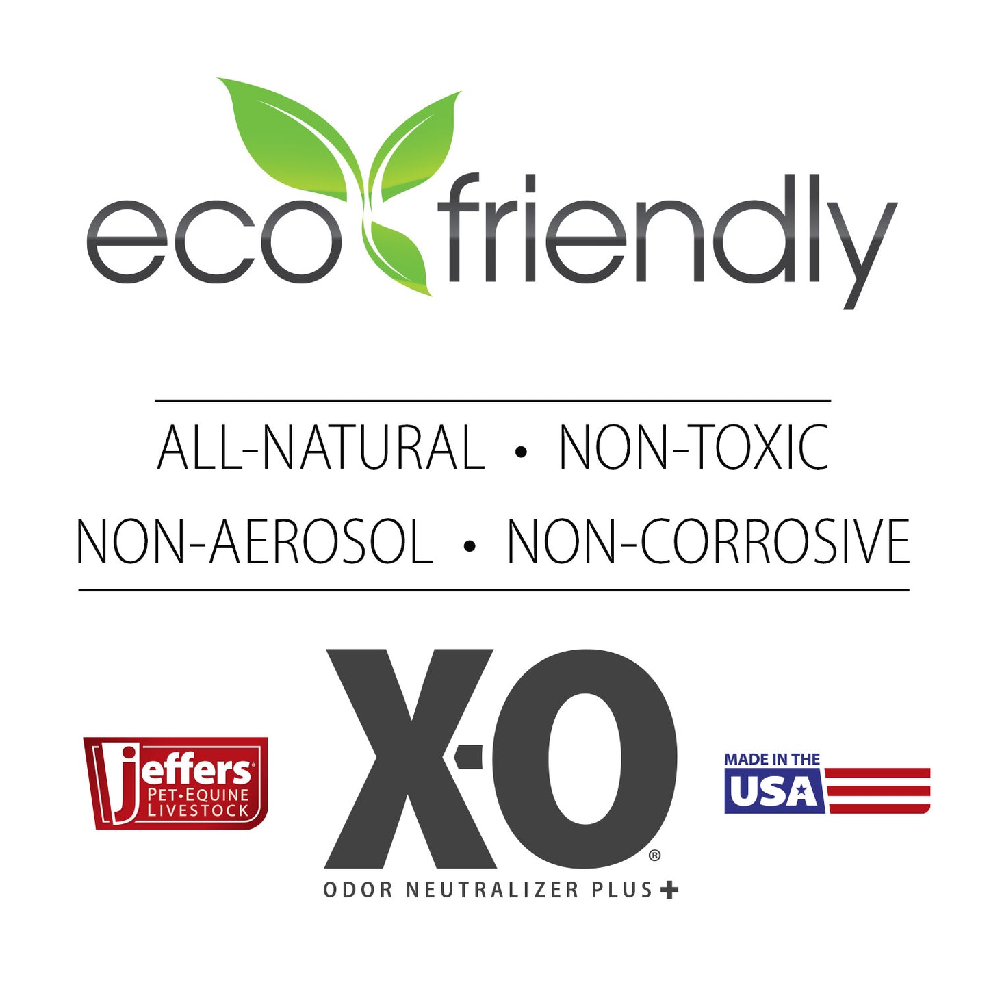 jeffers x-o pet odor neutralizer plus & cleaner concentrate, 16 oz - non enzyme, multi-surface deodorizer with light fresh scent for dogs, cats, horse & people, urine odor remover, makes 1 gallon