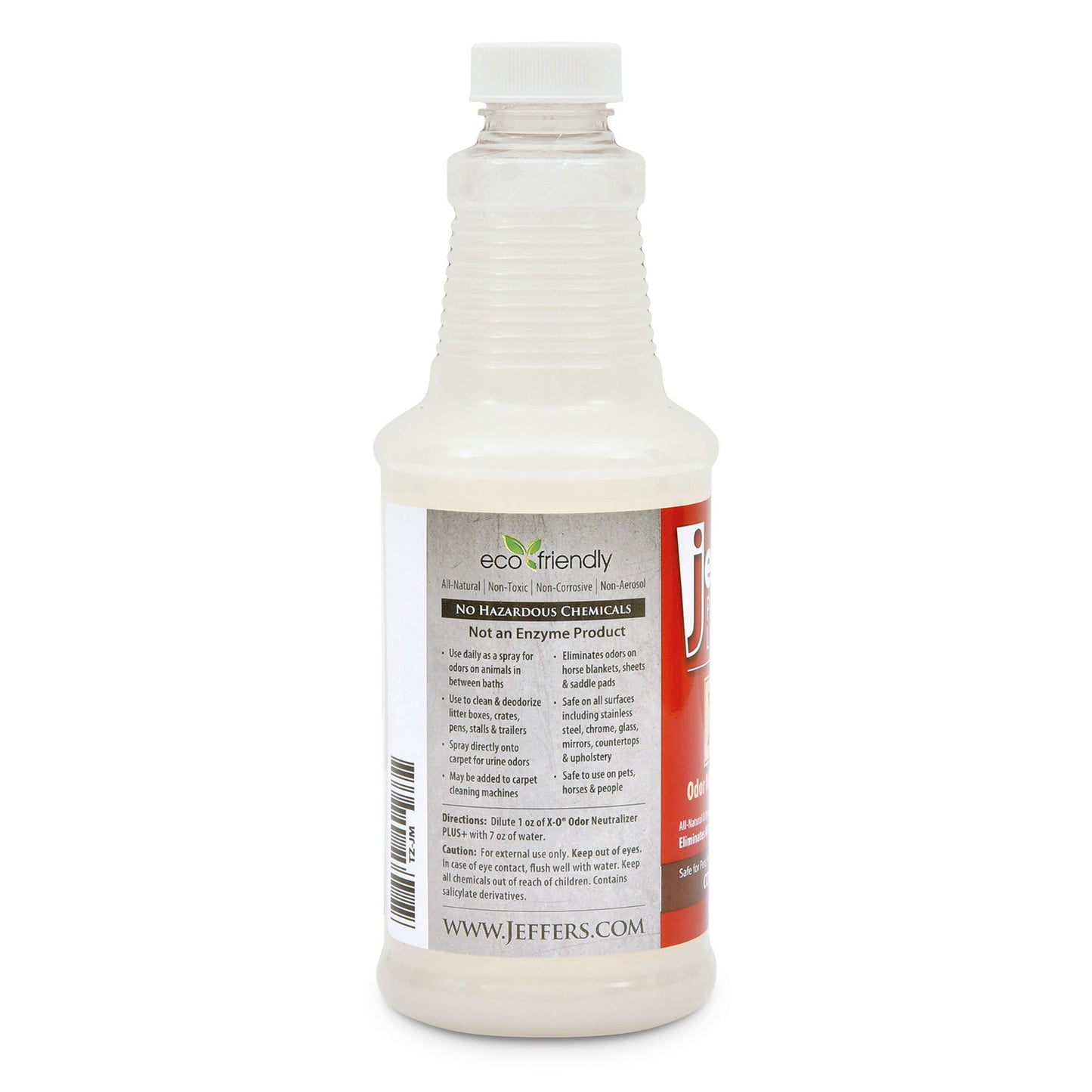 jeffers x-o pet odor neutralizer plus & cleaner concentrate, 16 oz - non enzyme, multi-surface deodorizer with light fresh scent for dogs, cats, horse & people, urine odor remover, makes 1 gallon