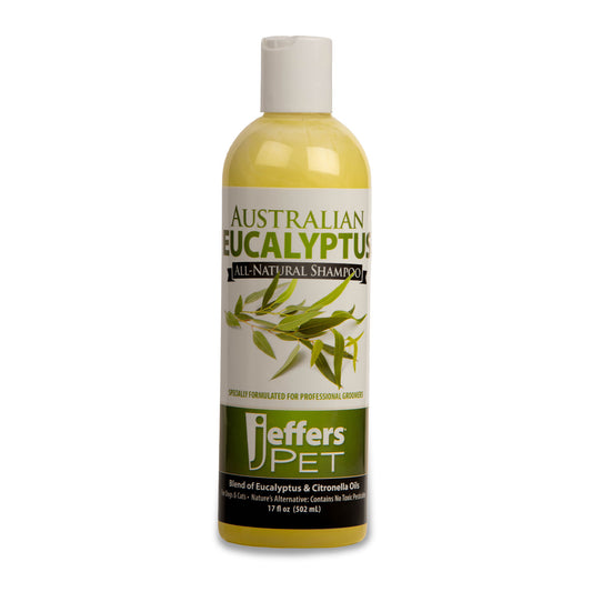 Jeffers Pet Australian Eucalyptus Dog Shampoo, 17 oz - Natural Botanical Grooming Wash with Citronella & Coconut Base, Deodorizing, Soap & Detergent Free, Concentrated, For Dogs & Puppies 6+ Weeks