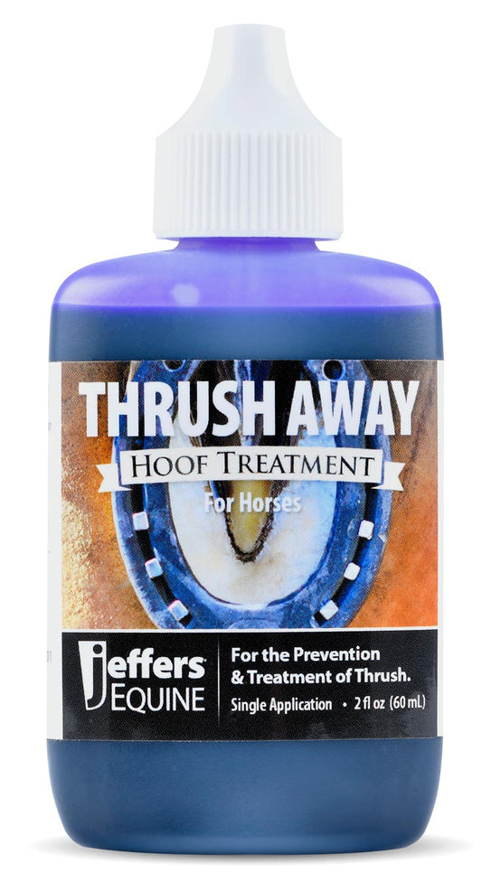 Jeffers Equine Thrush Away 2 oz Iodine Hoof Treatment for Horses – Thrush Care for Frog & White Line, Suitable for Pads, Stable, Ranch & Farm Hoof Maintenance, Wet & Dry Conditions, USA Made